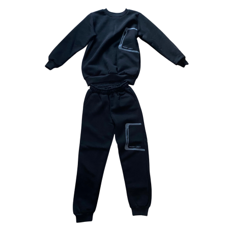 Baieți - Set trening cu bluză și pantaloni cu imprimeu lateral