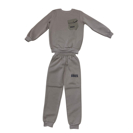 Trening cu buzunar aplicat și imprimeu lateral