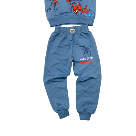 Trening copii 2 piese – bluza si pantaloni albastri cu imprimeu Spiderman [2]