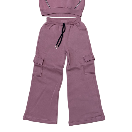 Set trening cu hanorac și pantaloni cargo evazați [2]