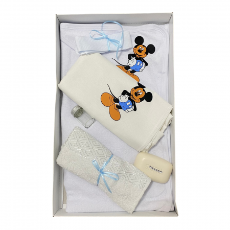 Trusou Botez Băiețel Mickey Mouse – set complet cu prosop, săpun și accesorii [1]