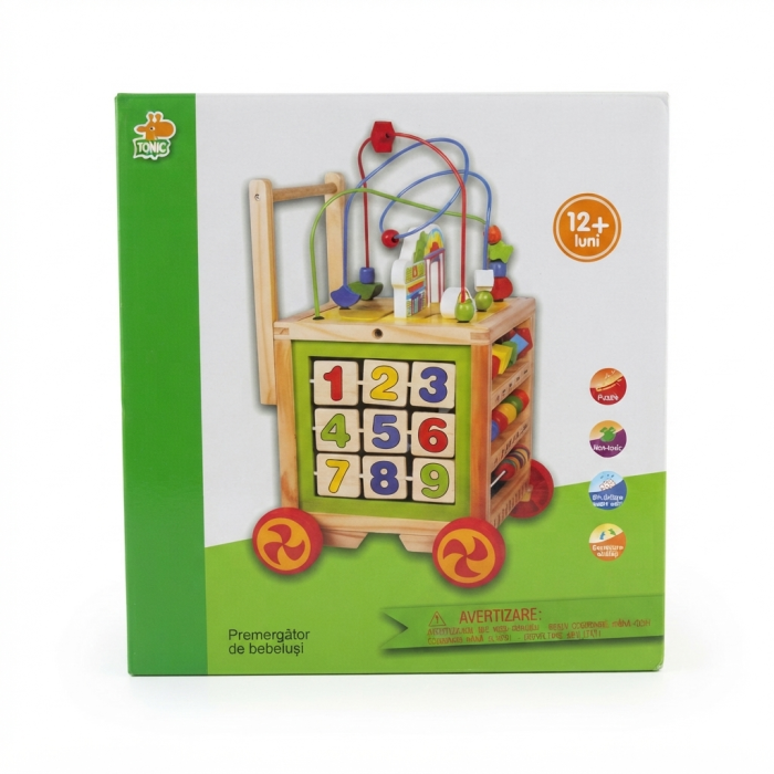 Premergator din lemn cu centru de activitati 6 in 1 [3]