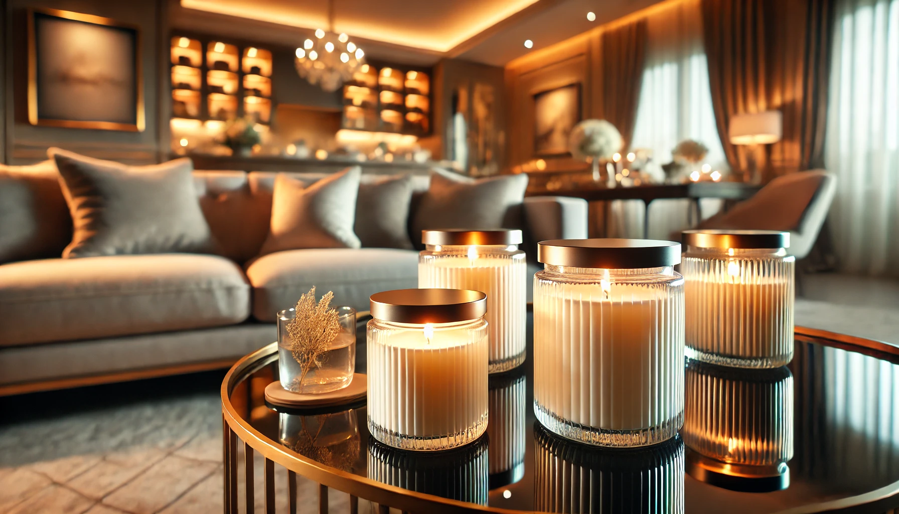 Luxury candles for a refined ambiance.