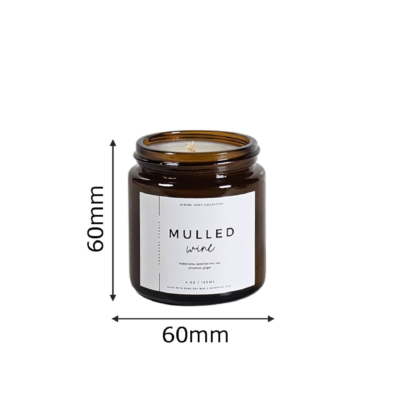 Lumanare parfumata din ceara de soia premium, Mulled Wine, 120ml [2]