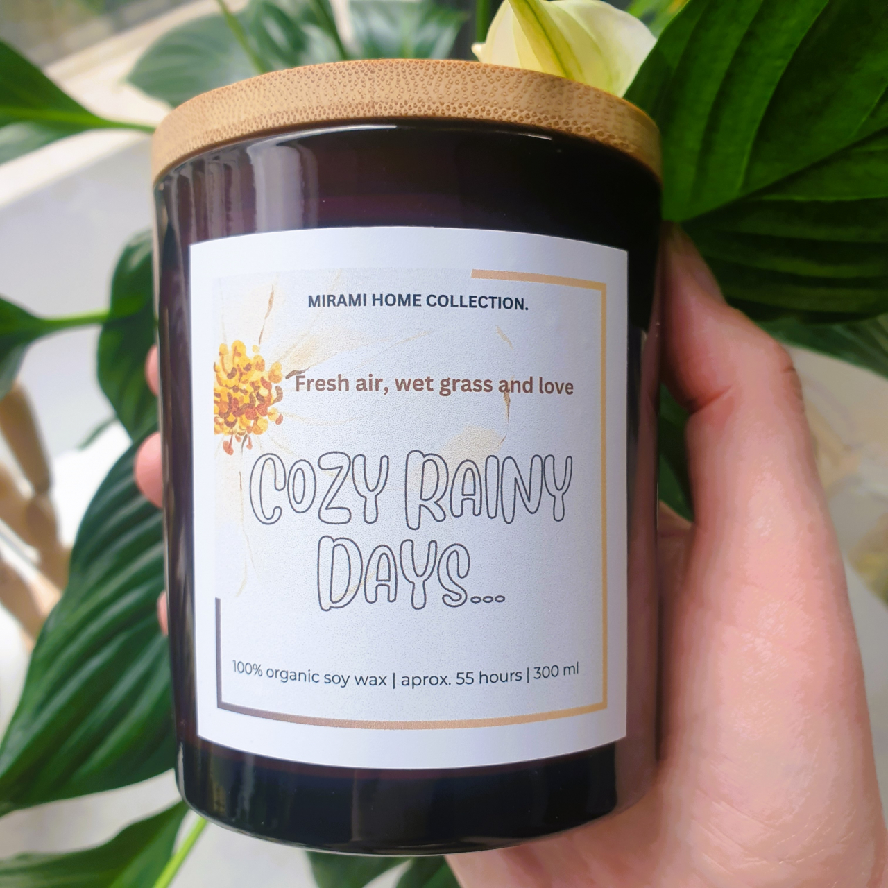 Lumânare parfumată din ceară de soia premium – Cozy rainy days... [3]