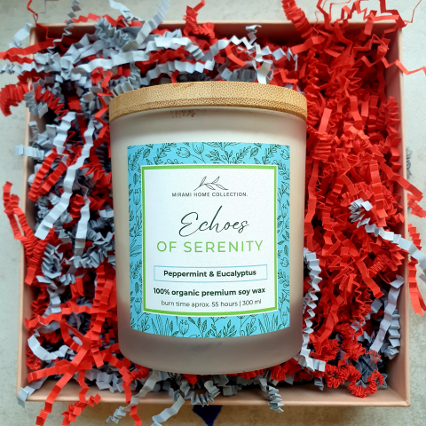HOME ❤ COLLECTION - Lumânare parfumată din ceară de soia premium – Echoes of Serenity