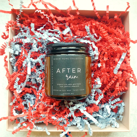 HOME ❤ COLLECTION - Lumânare parfumată din ceară de soia premium – AFTER RAIN