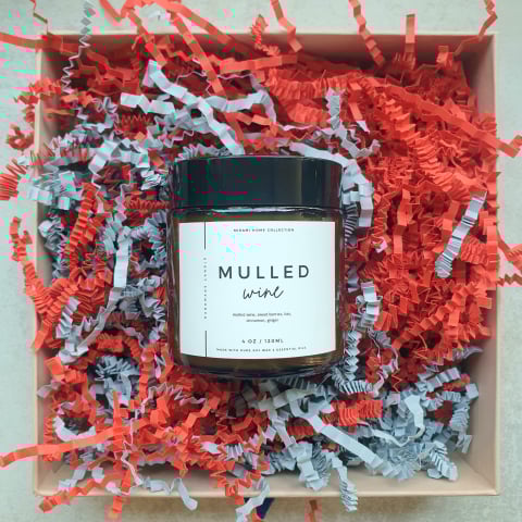 HOME ❤ COLLECTION - Lumanare parfumata din ceara de soia premium, Mulled Wine, 120ml