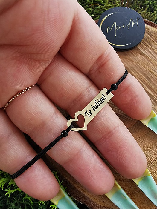 Brățara Te iubim! - Plăcuță Inimă [2]