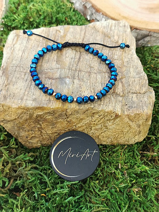 Brățara Azur Divin 3 Sfere Aur 2mm [1]