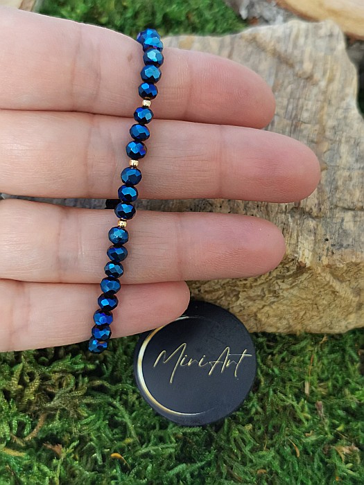 Brățara Azur Divin 3 Sfere Aur 2mm [2]