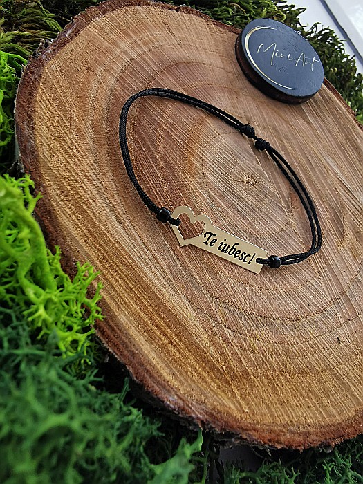 Brățara Te iubesc! - Plăcuță Inimă [1]