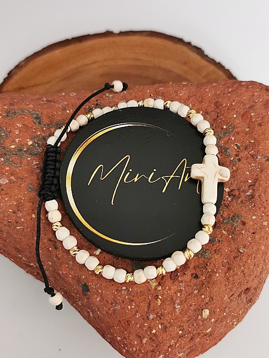 Brățara Talisman de Lumină 14 Sfere Argint Placat cu Aur 3mm [3]