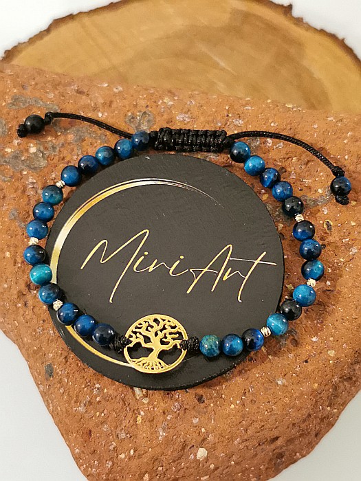 Brățara Arborele Puterii - Copacul Vieții 6 Sfere Aur 2mm [2]