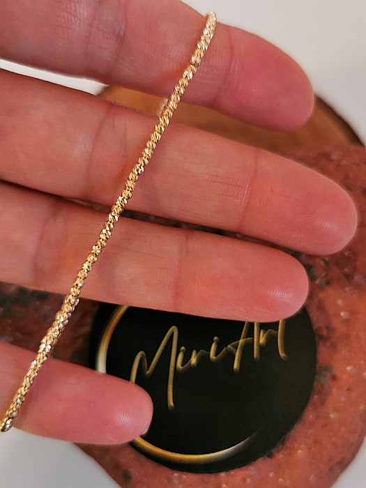 Brățara Aur Strălucitor 63 Sfere Aur 1,8mm - 49 Sfere Aur 2mm [3]