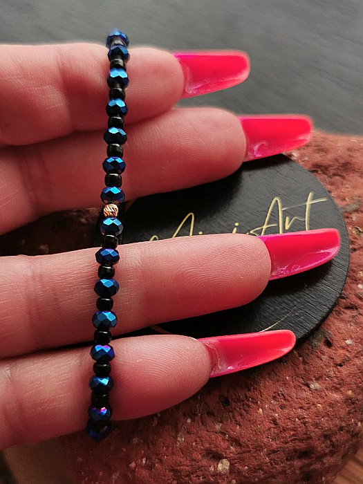 Brățara Cer Vibrant 1 Sferă Aur 2,5mm [2]