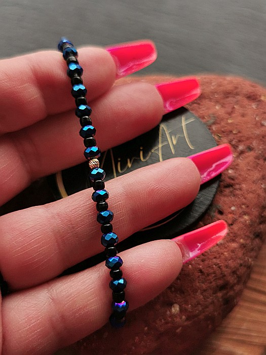 Brățara Cer Vibrant 1 Sferă Aur 2,5mm [6]