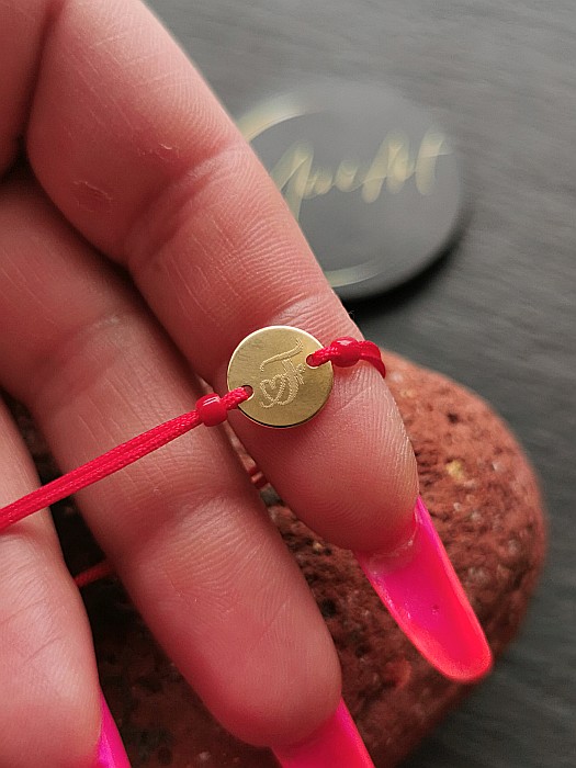 Brățara Bănuț 12mm - Inițiala F [2]