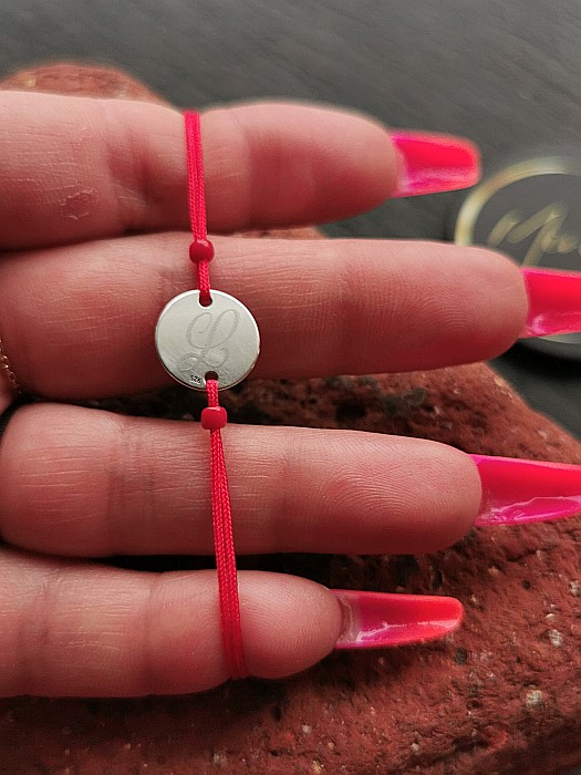 Brățara Bănuț 12mm - Inițiala L [2]