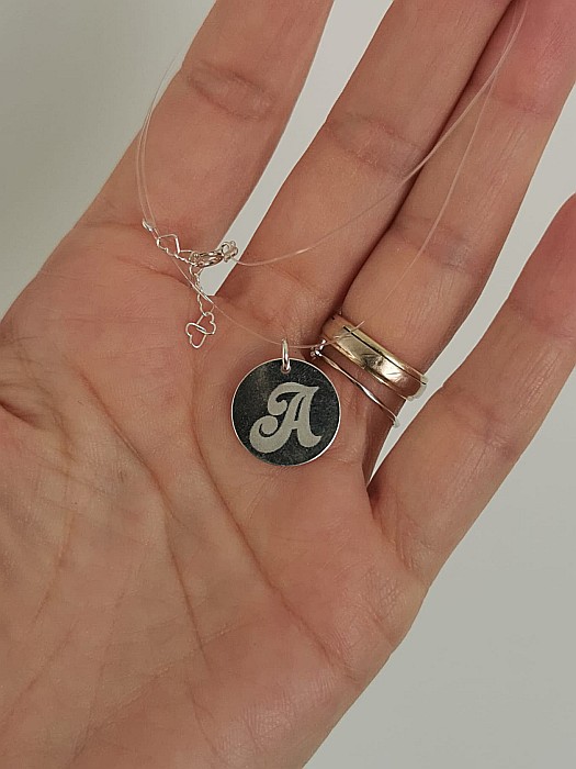 Colier Inițiale Prețioase - Bănuț 16mm [4]