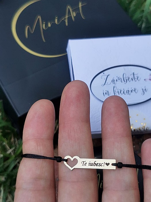 Brățara Plăcuță Inimă - Te iubesc! - model 3 [3]