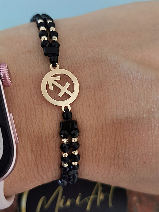 Brățara Cristalul Săgetătorului 12 Sfere Aur 2mm [2]