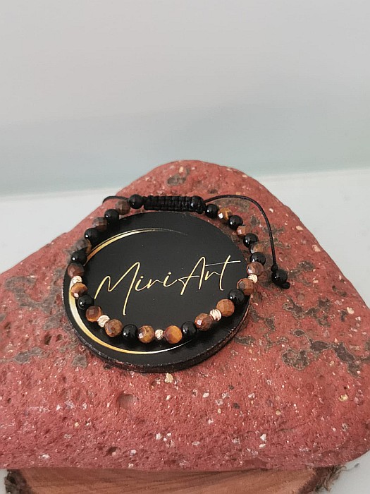 Brățara Pământ și Noapte 3 Sfere Aur 2,5mm - 2 Sfere Aur 3mm [3]