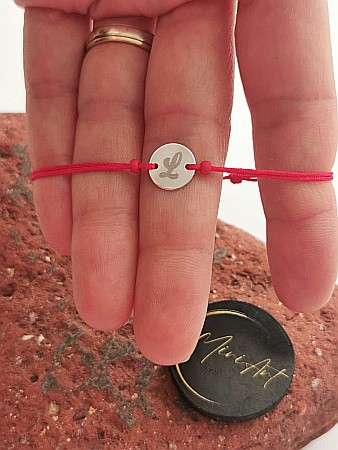 Brățara Bănuț 10mm - Inițiala L [1]