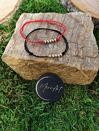 Aur 14k - Brățara 5 Sfere Aur 3mm