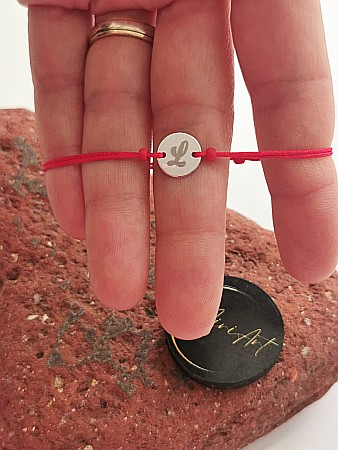 Brățara Bănuț 10mm - Inițiala L [3]