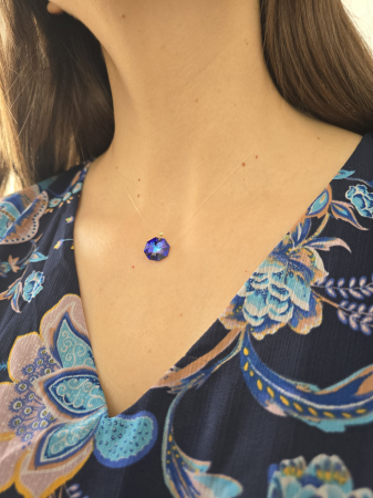 Coliere aur 14k - Colier pe fir transparent cu cristal Swarovski – model de inspirație