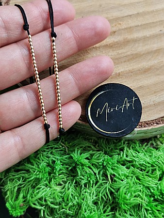 Brățara 25 Sfere Aur netede 2mm [1]