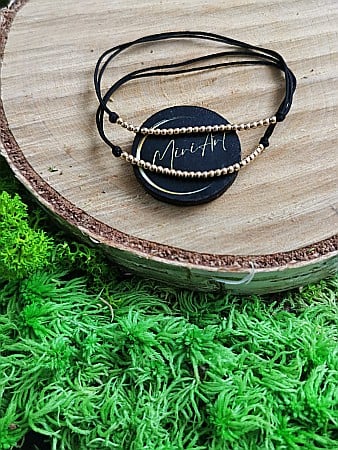 Brățara 25 Sfere Aur netede 2mm [0]