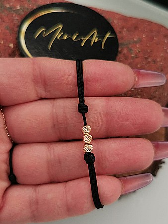 Brățara 3 Sfere Aur 4mm [1]