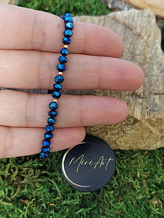 Brățara Azur Divin 3 Sfere Aur 2mm [1]