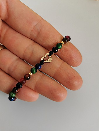 Aur 14k - Brățara Aripi de Iubire - Inimă cu Fluture