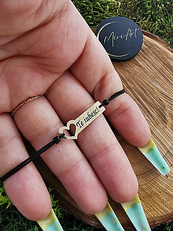 Brățara Te iubesc! - Plăcuță Inimă [1]