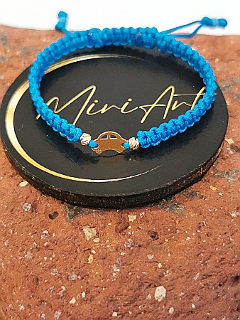 Brățara împletită - Mașinuța Aventurii - Mașinuță 2 Sfere Aur 3mm [2]