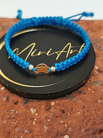 Aur 14k - Brățara împletită - Mașinuța Aventurii - Mașinuță 2 Sfere Aur 3mm