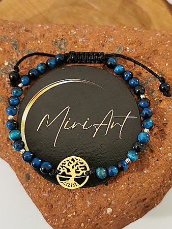 Brățara Arborele Puterii - Copacul Vieții 6 Sfere Aur 2mm [0]