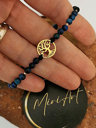 Brățara Arborele Puterii - Copacul Vieții 6 Sfere Aur 2mm [2]