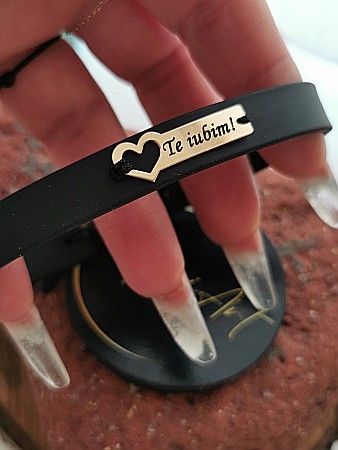 Brățara Te iubim! - Plăcuță Inimă [1]