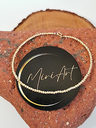 Brățara Aur Strălucitor 63 Sfere Aur 1,8mm - 49 Sfere Aur 2mm [0]