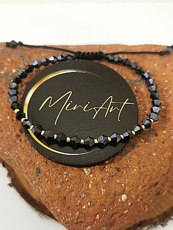 Brățara Cristale de Noapte 13 Sfere Aur 2mm [1]