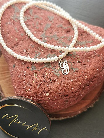 Colier Strălucire Perlată cu inițiala G - Perle de Cultură [1]