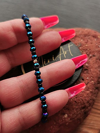 Brățara Cer Vibrant 1 Sferă Aur 2,5mm [5]