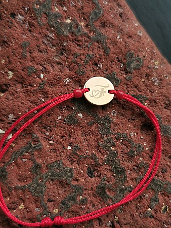 Brățara Bănuț 12mm - Inițiala F [0]