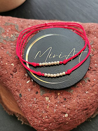 Aur 14k - Brățara 7 Sfere Aur 2mm