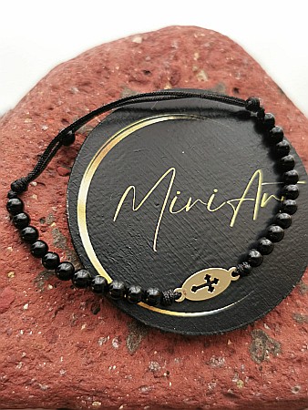 Aur 14k - Brățară Forță Divină - Cruce in oval