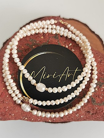Aur 14k - Set Bijuterii Val de Perlă – Perle de Cultură